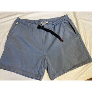 Gramicci Women’s Sz 18 Outdoors Hiking Shorts Gray Blue Elastic Waist Belted XL